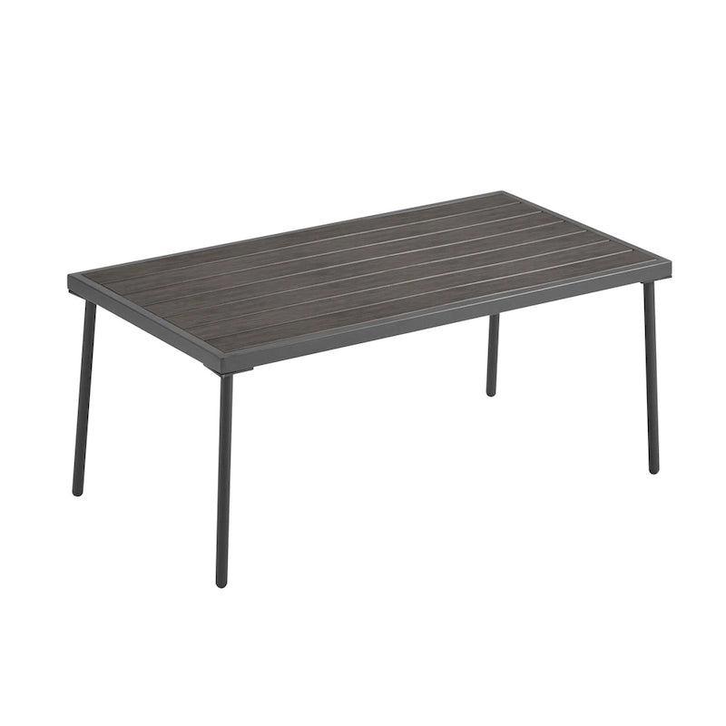Roomfitters 4-Piece Outdoor Metal Patio Sofa Set with Cushions, Deep Seating Furniture for Garden or Balcony, Grey