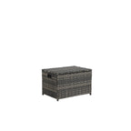 6-Piece Rattan Sectional Sofa Set with Glass Table
