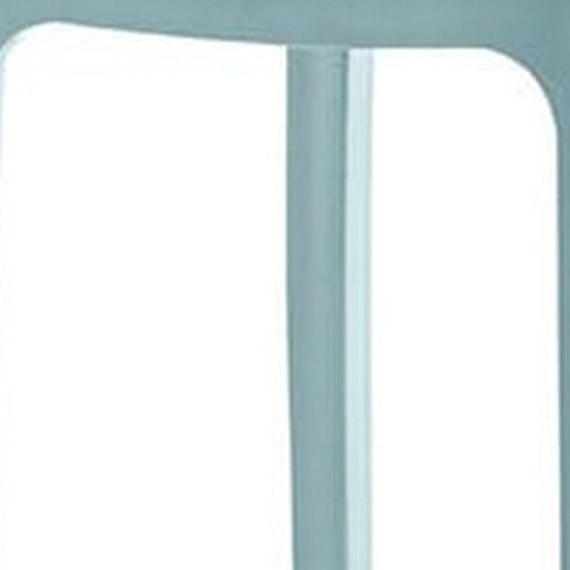 HomeRoots Set of Four 30 Baby Blue Heavy Duty Plastic Low Back Outdoor Bar Height Chairs
