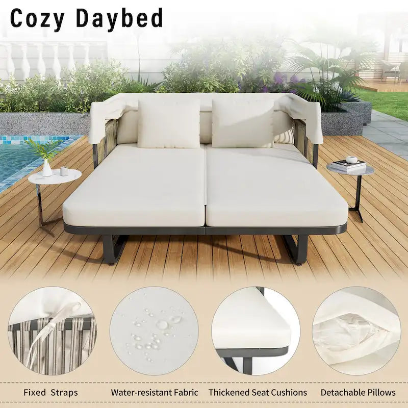 57 Outdoor Patio Daybed Rattan Daybed
