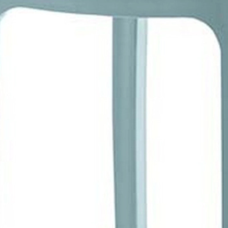 HomeRoots Set of Four 26 Baby Blue Heavy Duty Plastic Low Back Outdoor Counter Height Bar Chairs