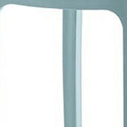 HomeRoots Set of Four 26 Baby Blue Heavy Duty Plastic Low Back Outdoor Counter Height Bar Chairs