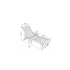 3-Piece Oversized Chaise Lounge Chair Set with Wood Texture
