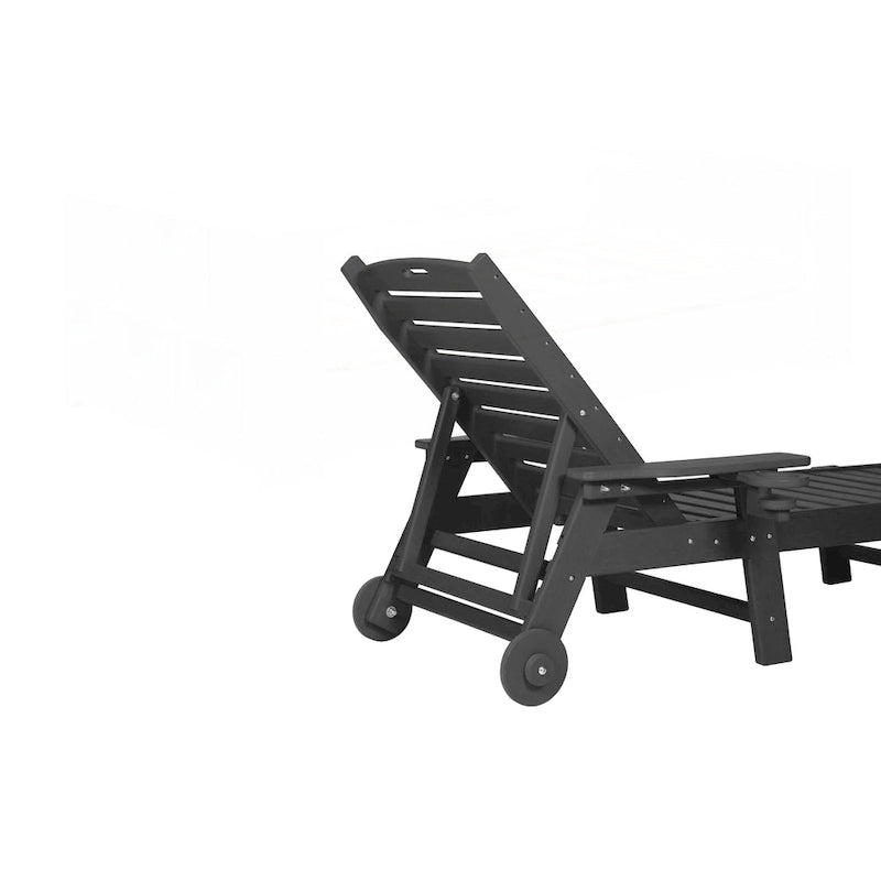 3-Piece Oversized Chaise Lounge Chair Set with Wood Texture