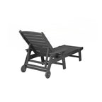 3-Piece Oversized Chaise Lounge Chair Set with Wood Texture