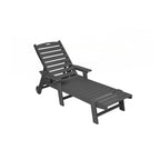 3-Piece Oversized Chaise Lounge Chair Set with Wood Texture