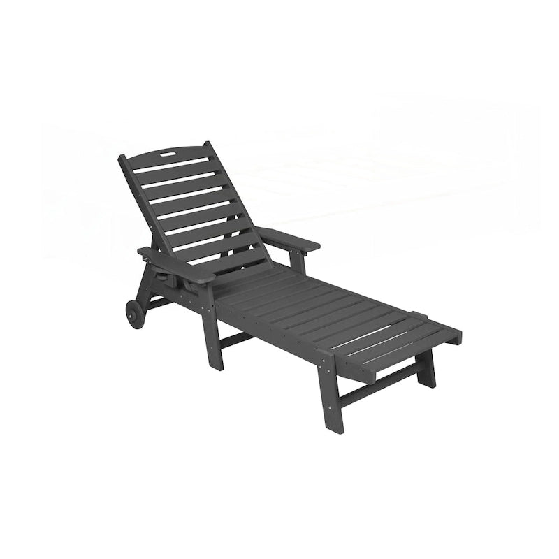 3-Piece Oversized Chaise Lounge Chair Set with Wood Texture
