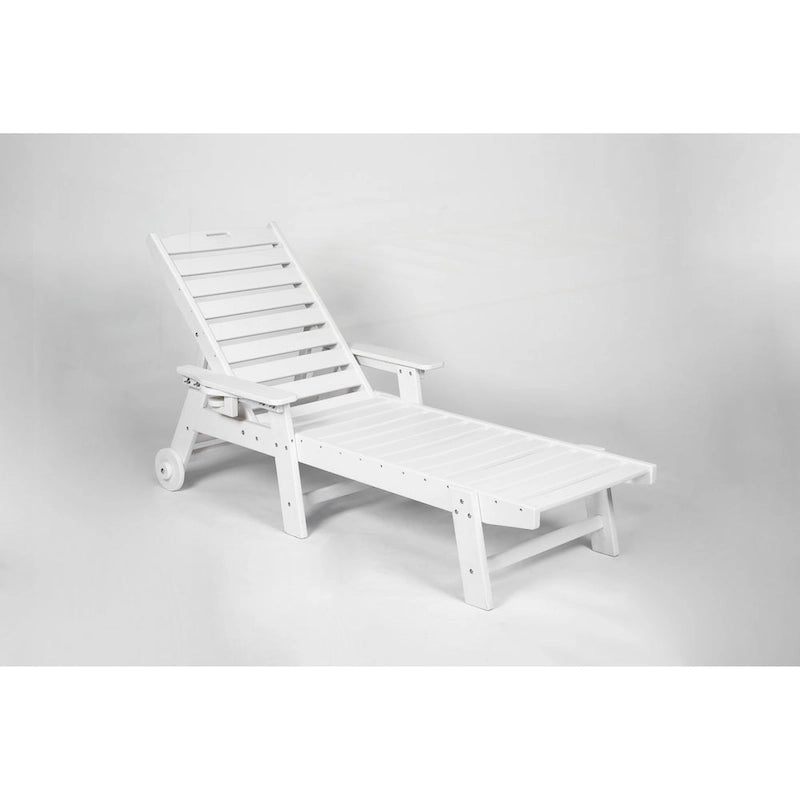 3-Piece Oversized Chaise Lounge Chair Set with Wood Texture
