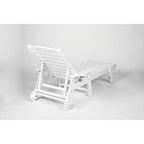 3-Piece Oversized Chaise Lounge Chair Set with Wood Texture