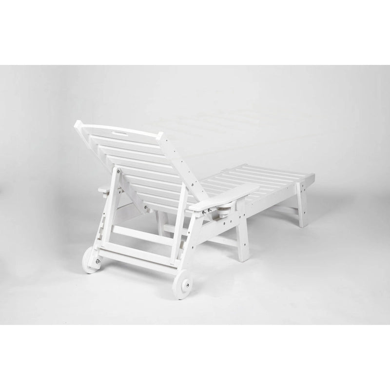 3-Piece Oversized Chaise Lounge Chair Set with Wood Texture