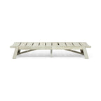 Maki Chaise Lounge Grey Acacia Wood and Metal Adjustable Outdoor Patio Furniture 78in