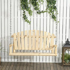 Hanging Outdoor Swing Bench with Metal Chains
