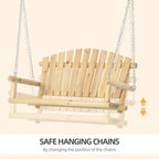 Hanging Outdoor Swing Bench with Metal Chains