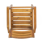 Acacia Wood Patio Dining Chairs Set of 2