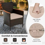 Costway 11 PCS Patio Wicker Dining Set with Double-Sided Outdoor - See Details