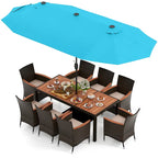 Costway 11 PCS Patio Wicker Dining Set with Double-Sided Outdoor - See Details
