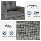 Costway 3 PCS Patio Wicker Rocking Set with Tempered Glass Table & - See Details