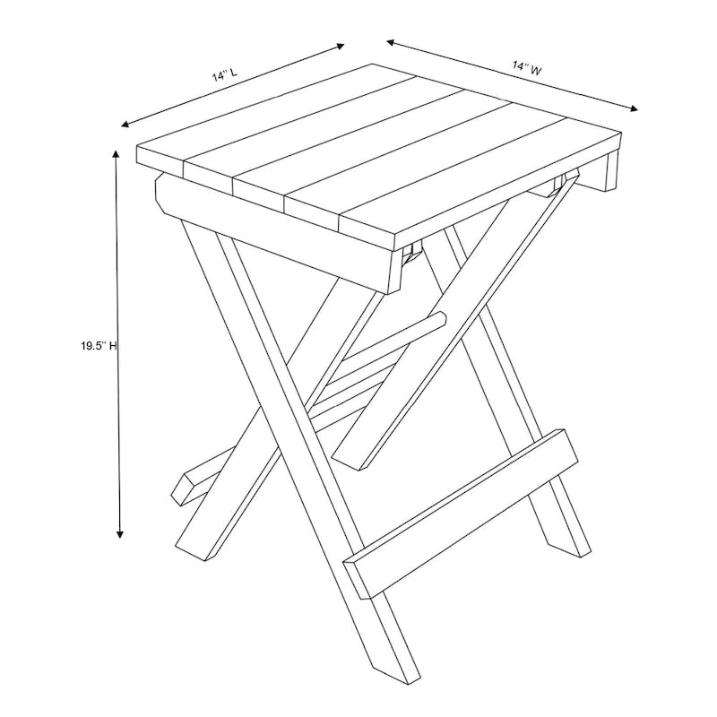 San Juan Fully Assembled All-Weather Recycled HDPE Outdoor Folding Bistro table
