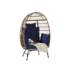 Wicker Egg Chair, Oversized Large Egg Chairs 600lbs with Cushion and Pillow