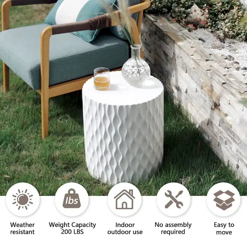 Round Outdoor Side Table