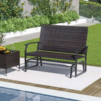 Costway 2-Person Outdoor Swing Glider Bench with Quick Dry Foam Seat & - See Details