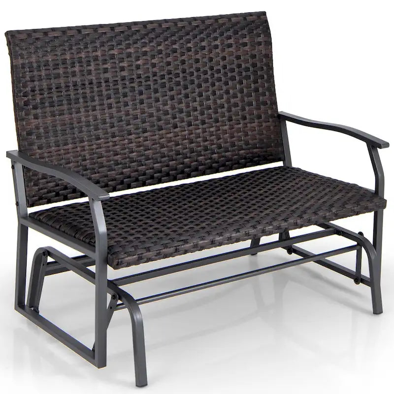 Costway 2-Person Outdoor Swing Glider Bench with Quick Dry Foam Seat & - See Details