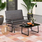 Costway 2-Person Outdoor Swing Glider Bench with Quick Dry Foam Seat & - See Details