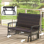 Costway 2-Person Outdoor Swing Glider Bench with Quick Dry Foam Seat & - See Details