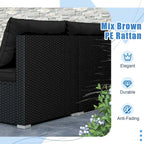 Costway 5 Piece Outdoor Furniture Set with Seat & Back Cushions Acacia - See Details