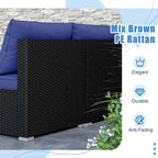 Costway 5 Piece Outdoor Furniture Set with Seat & Back Cushions Acacia - See Details