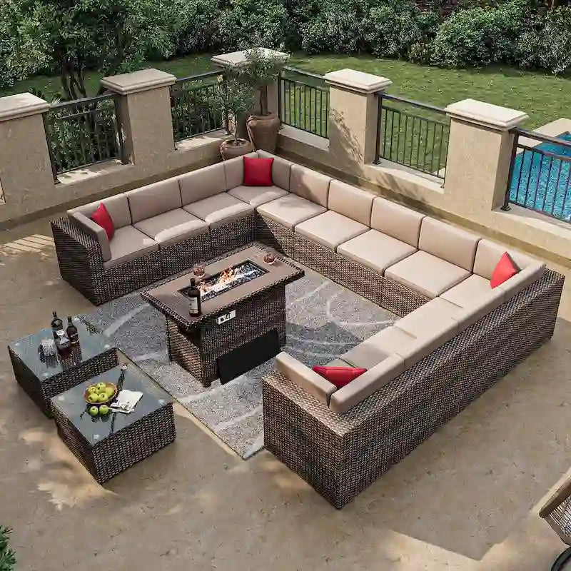 15-Piece Outdoor Patio Furniture Set