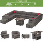 15-Piece Outdoor Patio Furniture Set