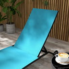 Outdoor 2 Piece Chaise Lounge with Wheels, Tanning Chair with 5 Adjustable Positions for Patio, Beach, Yard, Pool