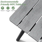 Outdoor 7 PC- Patio Rectangular Aluminum Dining Table Set with Umbrella Hole with Rattan Chair