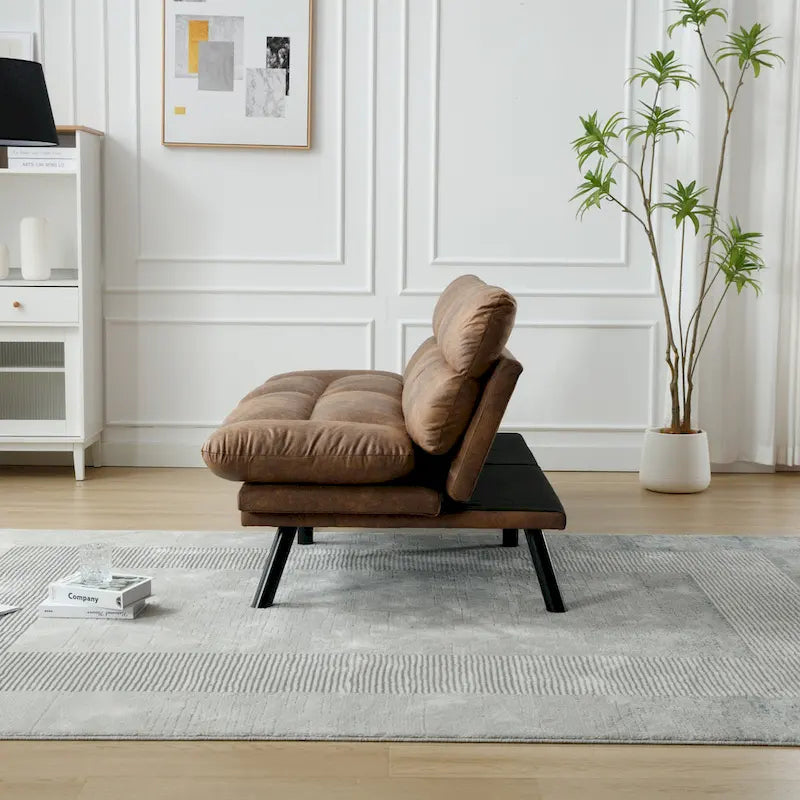 Living Room Sofa with thick cushion, Sofa Bed, Sleeper Sofa with Metal feet, Bedroom Furniture