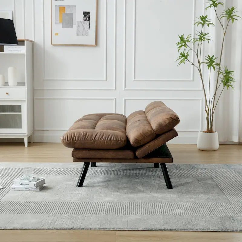 Living Room Sofa with thick cushion, Sofa Bed, Sleeper Sofa with Metal feet, Bedroom Furniture