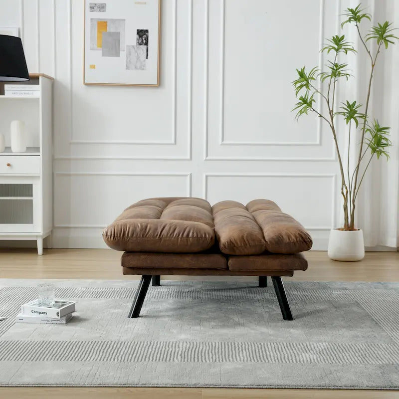 Living Room Sofa with thick cushion, Sofa Bed, Sleeper Sofa with Metal feet, Bedroom Furniture