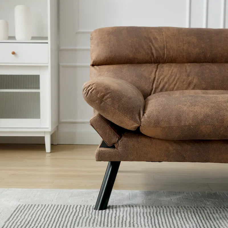 Living Room Sofa with thick cushion, Sofa Bed, Sleeper Sofa with Metal feet, Bedroom Furniture
