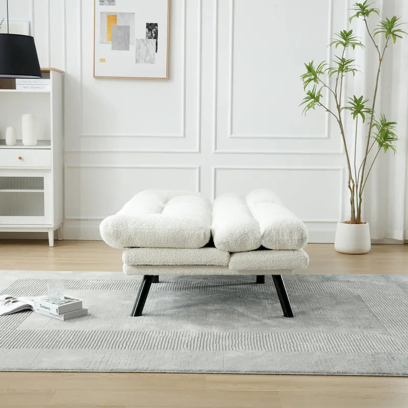 Living Room Sofa with thick cushion, Sofa Bed, Sleeper Sofa with Metal feet, Bedroom Furniture