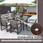 7-Pieces Patio Dining Set with Removable Cushions and 6 Chairs
