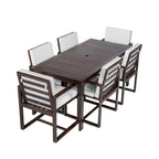7-Pieces Patio Dining Set with Removable Cushions and 6 Chairs
