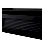 TV Stand with 4 Drawers, Charging Ports & LED Lighting – Walnut / Espresso / Black, Modern Style