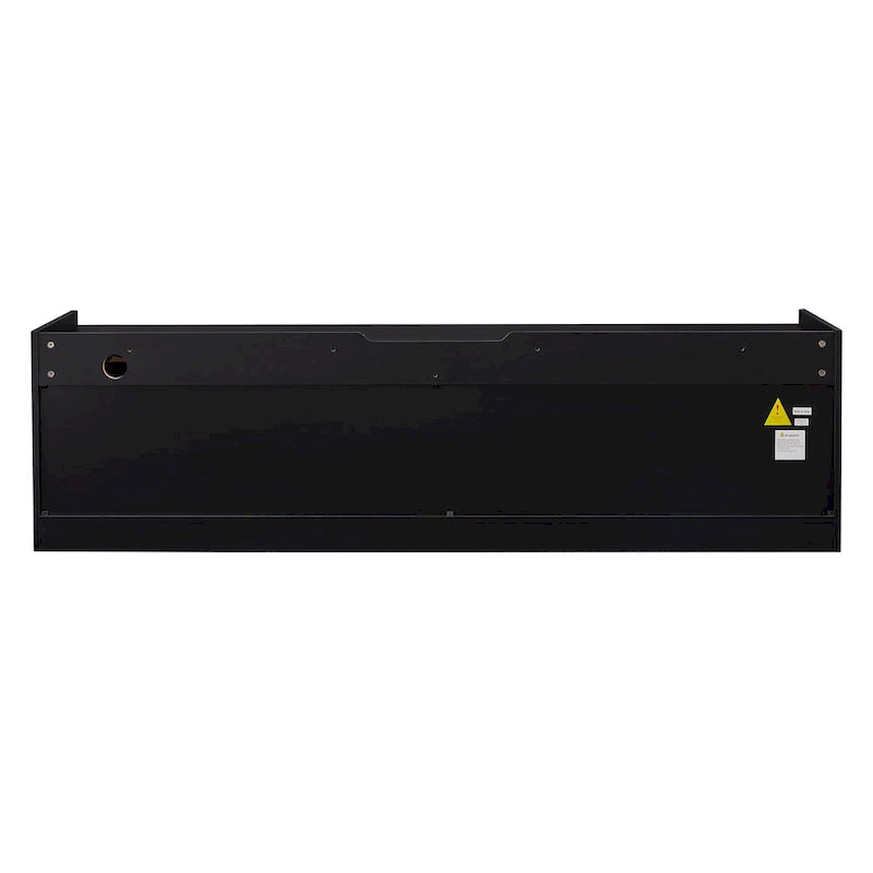 TV Stand with 4 Drawers, Charging Ports & LED Lighting – Walnut / Espresso / Black, Modern Style