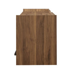 TV Stand with 4 Drawers, Charging Ports & LED Lighting – Walnut / Espresso / Black, Modern Style