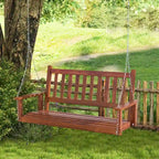 Costway 2-Person Wooden Outdoor Porch Swing Heavy Duty Patio Hanging - See Details