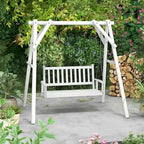 Costway 2-Person Wooden Outdoor Porch Swing Heavy Duty Patio Hanging - See Details