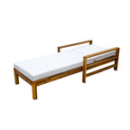 72.44W Acacia Wood Adjustable Backrest Outdoor Lounge Chair - N/A