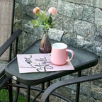 Outdoor Glider Chairs with Coffee Table, Patio 2-Seat Rocking Chair Swing with Breathable Sling for Backyard, Garden, Porch