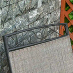 Outdoor Glider Chairs with Coffee Table, Patio 2-Seat Rocking Chair Swing with Breathable Sling for Backyard, Garden, Porch