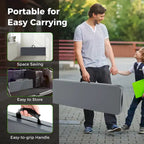 Gymax 2PCS 6 ft Plastic Folding Bench w/ 1320 LBS Capacity Handle &